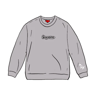 Supreme Gonz Logo Crewneck Grey