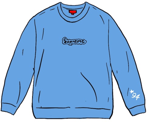 Supreme Gonz Logo Sudadera Cuello Redondo Azul Claro Buy Supreme Gonz Logo Sudadera Cuello Redondo Azul Claro