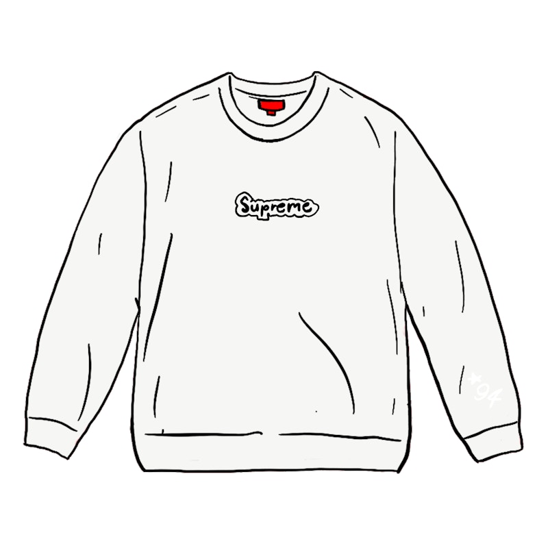 Buy シュプリーム ゴンズ ロゴ クルーネック (白)
