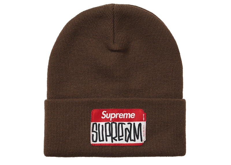 Supreme Gonz Nametag Beanie Brown (FW21)