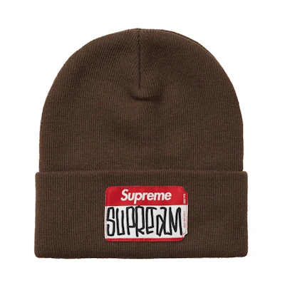 Supreme Gonz Nametag Beanie Brown (FW21)
