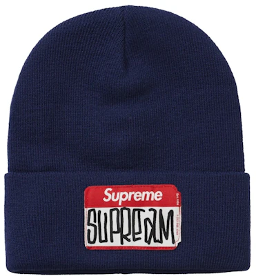 Beanie Nametag Supreme Gonz Navy (FW21) Buy Beanie Nametag Supreme Gonz Navy (FW21)