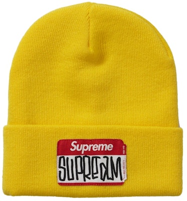 Supreme Gonz Nametag Beanie Kuning (FW21) Buy Supreme Gonz Nametag Beanie Kuning (FW21)