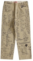 Supreme Gonz Poems Chino Pant Khaki