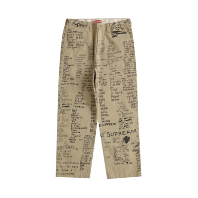 Supreme Gonz Poems Chino Pant Khaki