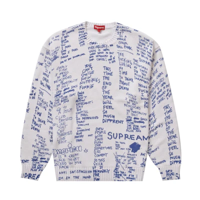 Supreme Gonz Poems Sweater White