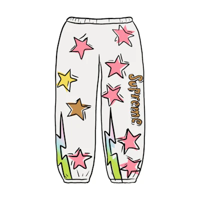 Supreme Gonz Stars Sweatpant White