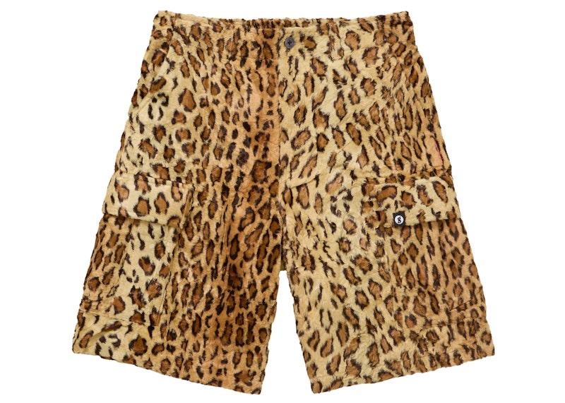 Supreme GOODENOUGH Crushed Rayon Cargo Short Leopard