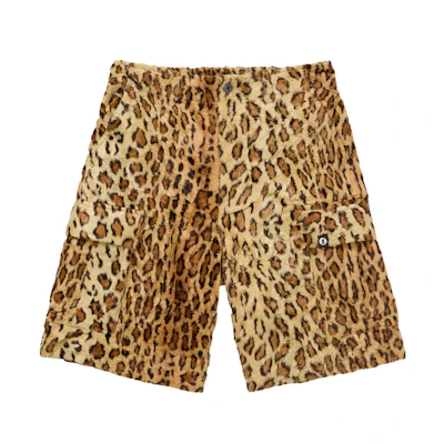 Supreme GOODENOUGH Crushed Rayon Cargo Short Leopard