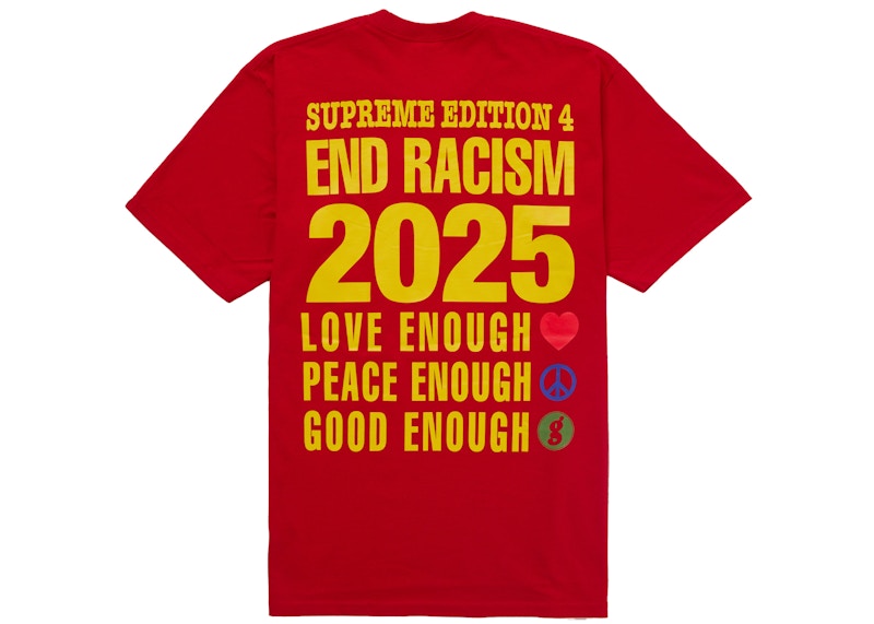 Supreme GOODENOUGH End Racism Tee Red 圖 2