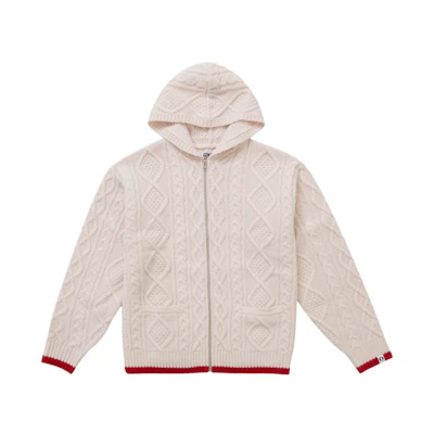 Supreme GOODENOUGH Zip Up Hooded Sweater Natural