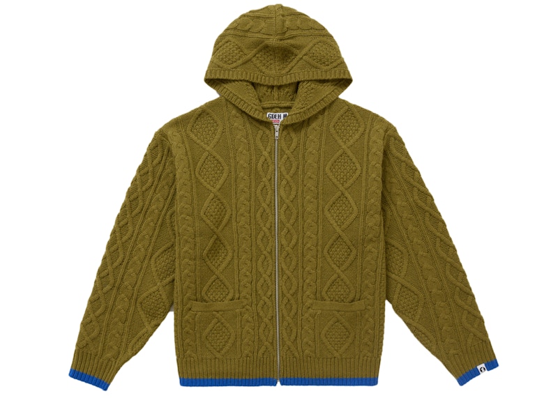 Supreme GOODENOUGH Zip Up Hooded Sweater Olive