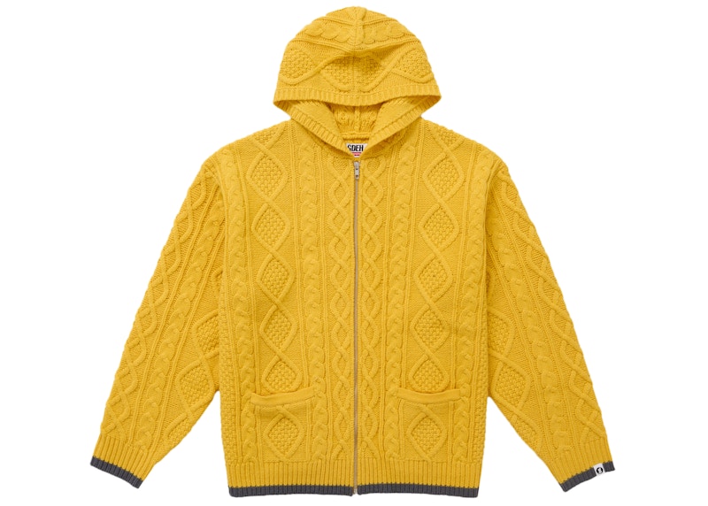 Supreme GOODENOUGH Zip Up Hooded Sweater Yellow