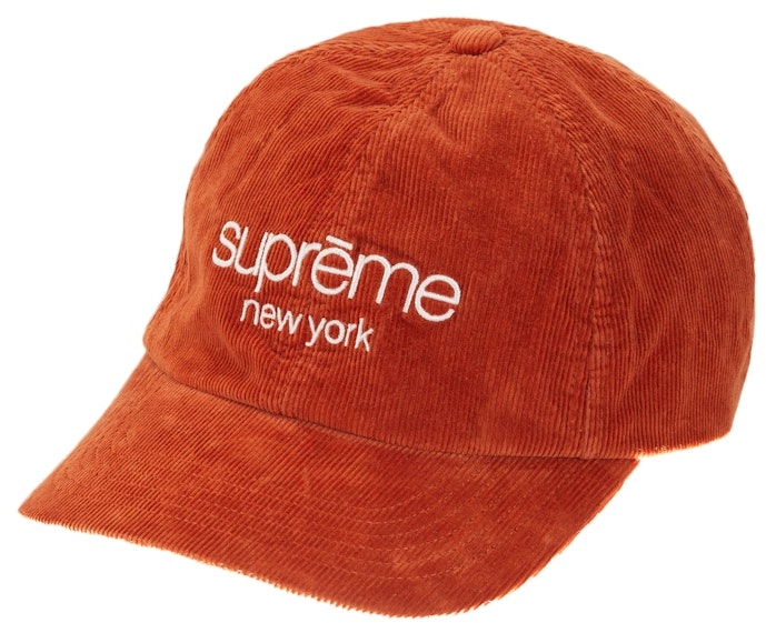 supreme-gore-tex-corduroy-classic-logo-6-panel-rust