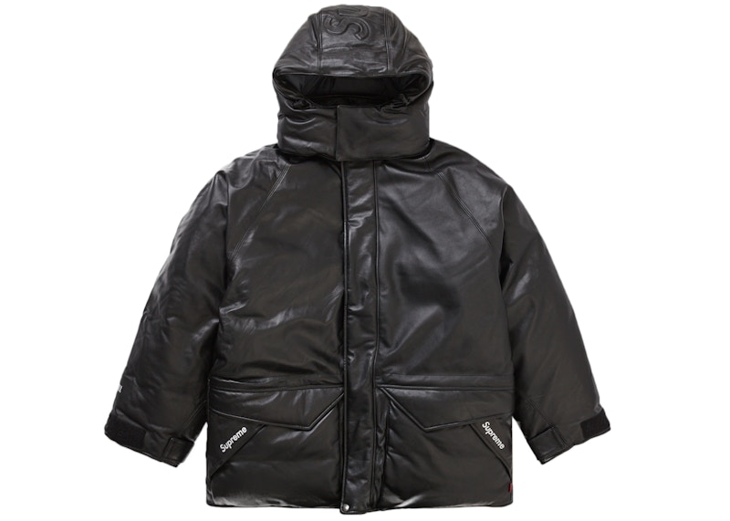 Supreme Gore-Tex Leather 700-Fill Down Parka Black