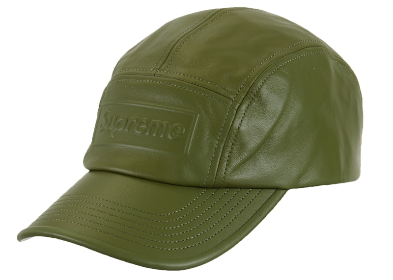 Supreme GORE-TEX Leather Camp Cap 'Olive'