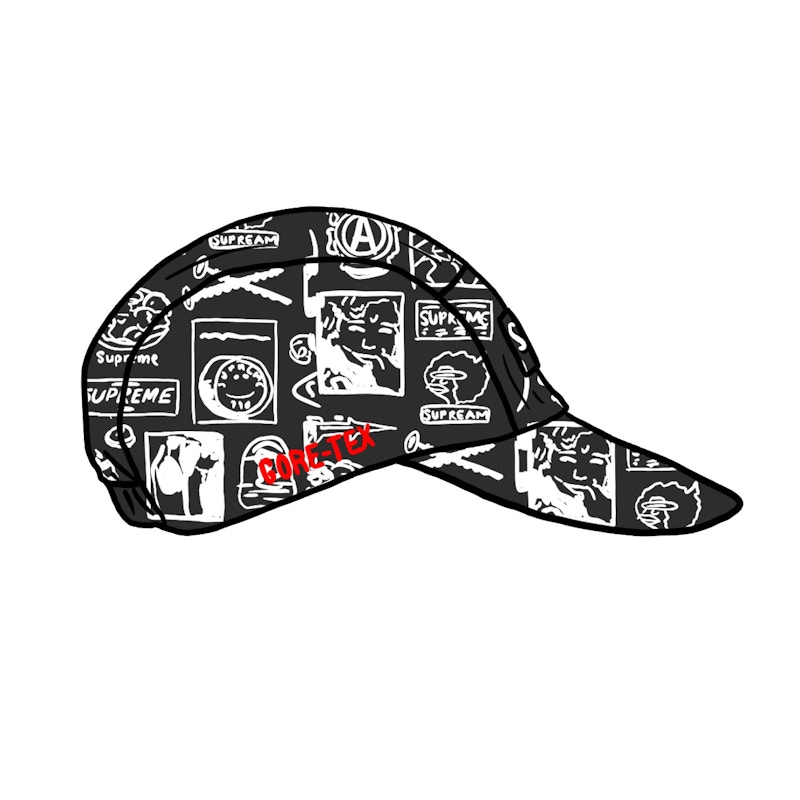 Supreme GORE-TEX Long Bill Camp Cap (SS21) Black Stickers