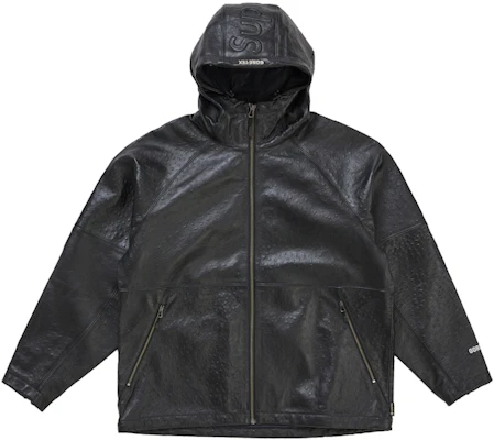 Supreme Jaket Kulit GORE-TEX Motif Burung Unta Hitam Buy Supreme Jaket Kulit GORE-TEX Motif Burung Unta Hitam