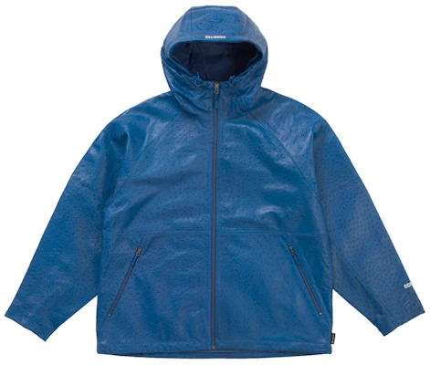 Supreme GORE-TEX Ostrich Embosssed Leather Jacket Blue Buy Supreme GORE-TEX Ostrich Embosssed Leather Jacket Blue