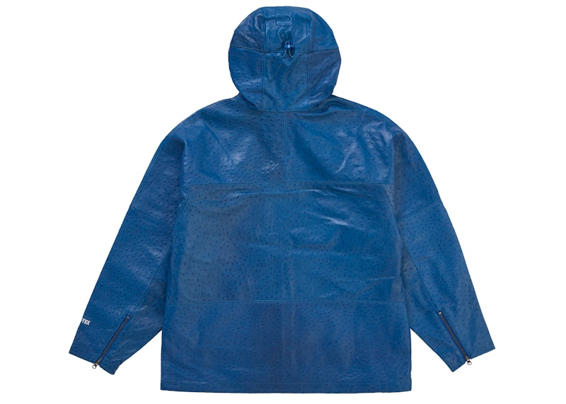 Lookbook Supreme GORE-TEX Ostrich Embosssed Leather Jacket Blue