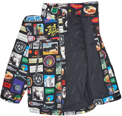 Supreme Gore-Tex Stickers Shell Jacket (SS21) Black Order Supreme Gore-Tex Stickers Shell Jacket (SS21) Black