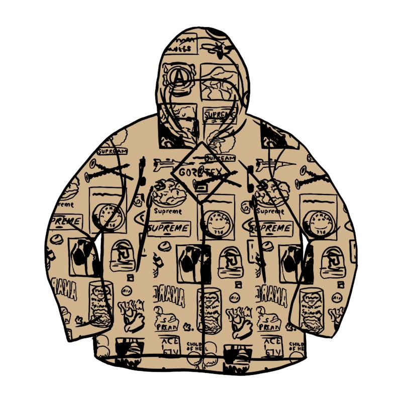 Supreme GORE-TEX Stickers Shell Jacket (SS21) Tan