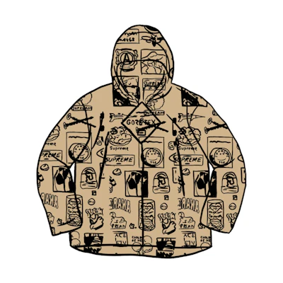 Supreme GORE-TEX Stickers Shell Jacket (SS21) Tan