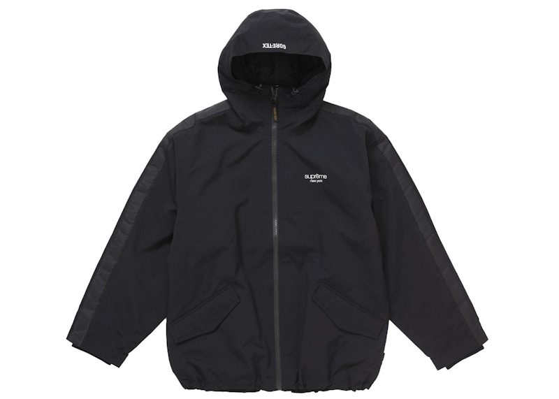 Supreme GORE-TEX Stripe Hooded Jacket Black