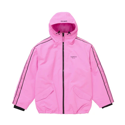Supreme GORE-TEX Stripe Hooded Jacket Fluorescent Pink