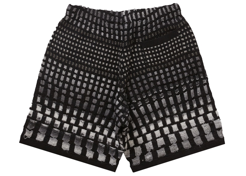 Order Supreme 渐变网格针织短裤 黑色
