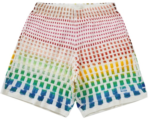 Supreme Pantalones Cortos de Punto Cuadrícula Degradada Natural Buy Supreme Pantalones Cortos de Punto Cuadrícula Degradada Natural