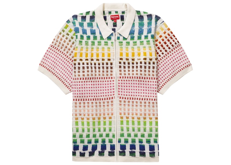 Buy Supreme Sequin Stripe Zip Polo White - Novelship