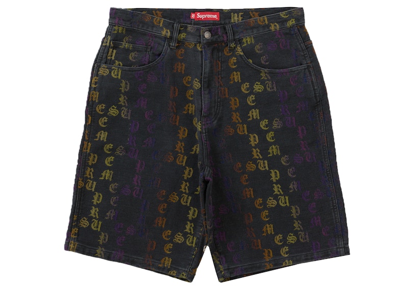 Buy 슈프림 그라데이션 데님 반바지 (블랙) 
