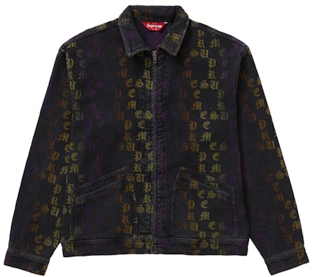 Supreme 渐变提花牛仔工作夹克'黑色' Buy Supreme 渐变提花牛仔工作夹克'黑色'