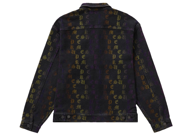 Supreme Gradient Jacquard Denim Work Jacket 'Black' 圖 2