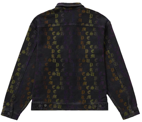 Supreme 渐变提花牛仔工作夹克'黑色' Order Supreme 渐变提花牛仔工作夹克'黑色'