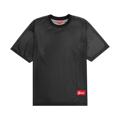 Supreme Gradient Mesh Stripe Jersey Black