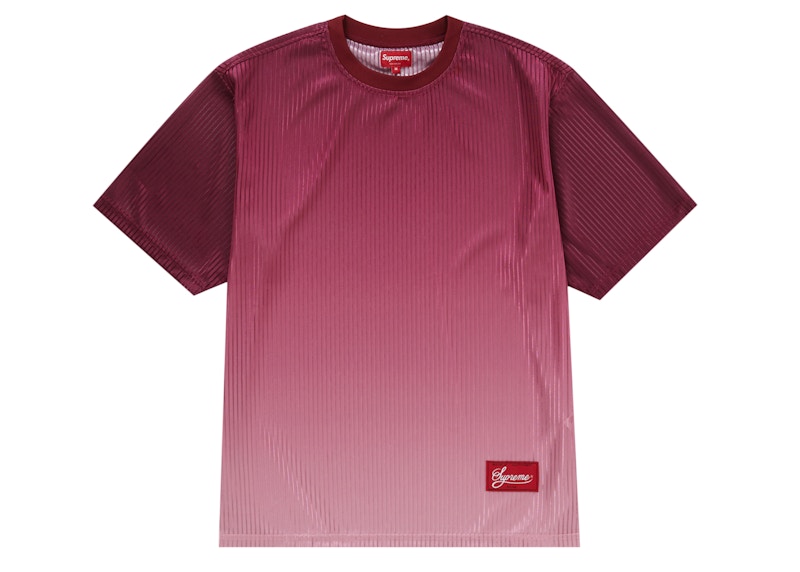 Supreme Gradient Mesh Stripe Jersey Magenta