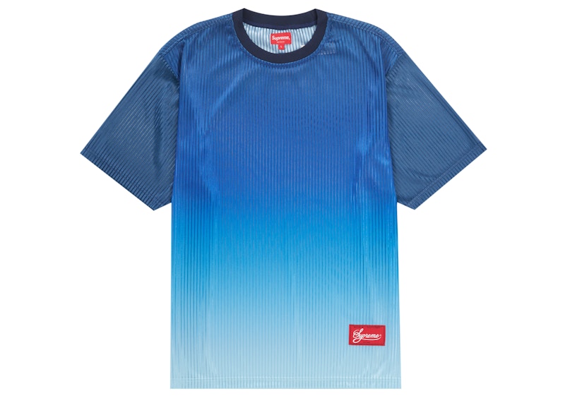 Supreme Gradient Mesh Stripe Jersey Royal