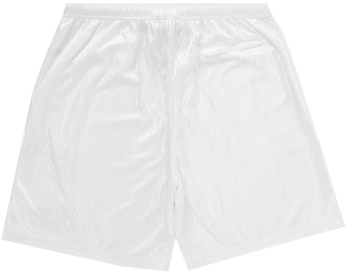 Supreme Pantalón Corto Blanco con Rayas de Malla Degradadas Order Supreme Pantalón Corto Blanco con Rayas de Malla Degradadas