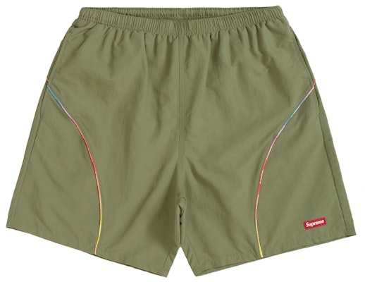 Supreme Gradient Piping Water Short Olive Buy Supreme Gradient Piping Water Short Olive