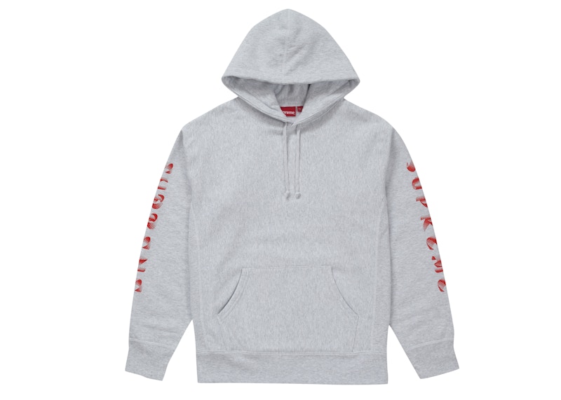 Buy Supreme Hoodie Abu Abu Lengan Gradasi