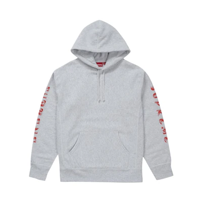 Supreme Gradient Sleeve Hooded Sweatshirt Ash Grey