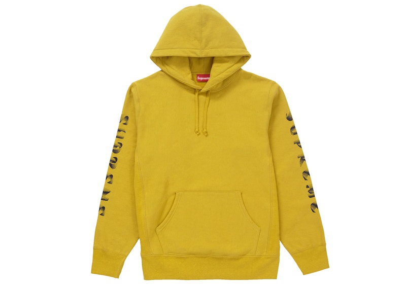 Supreme Gradient Sleeve Hooded Sweatshirt Mustard