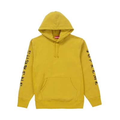 Supreme Gradient Sleeve Hooded Sweatshirt Mustard