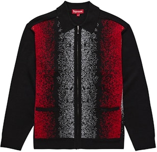 Supreme Kardigan Hitam Ritsleting Garis Gradasi Buy Supreme Kardigan Hitam Ritsleting Garis Gradasi