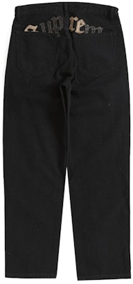 Supreme Great China Wall Canvas Seluar Jeans 5-Poket Hitam Order Supreme Great China Wall Canvas Seluar Jeans 5-Poket Hitam