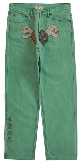 supreme-great-china-wall-canvas-5-pocket-jean-washed-green