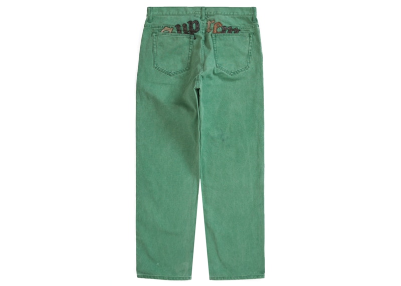 Supreme Great China Wall Canvas 5-Pocket Jean Washed Green 圖 2