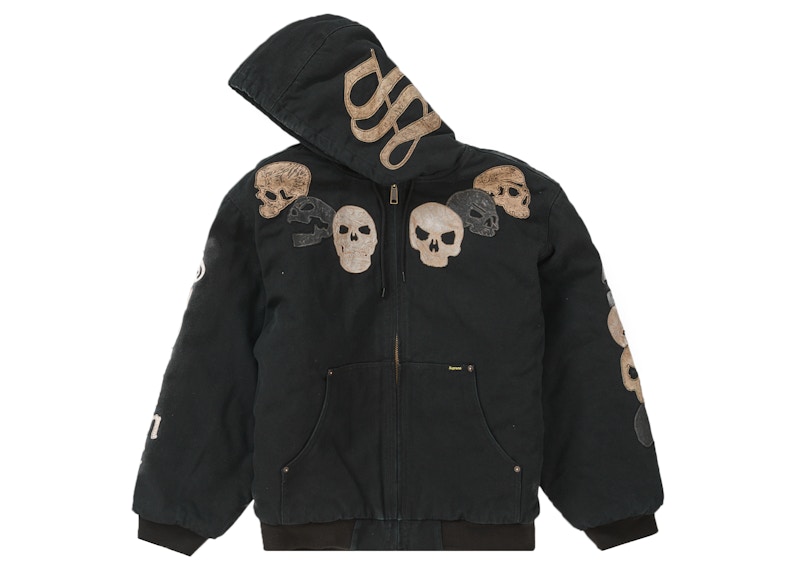 Supreme Great China Wall Hooded Work Jacket Black